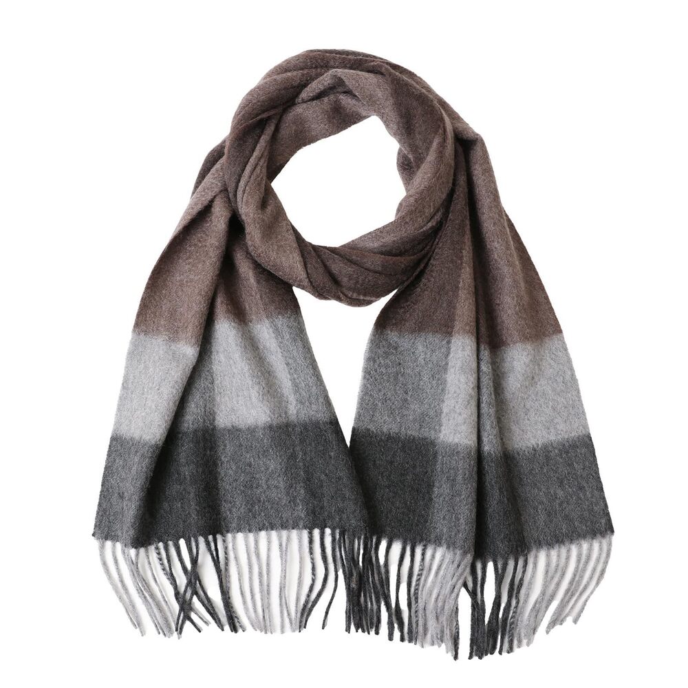 3298 100% Cashmere Plaid Tassel Scarf and , Winter Warm Long Scarves, Large